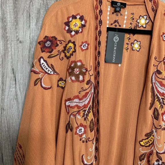 Curations Duster Kimono Embroidered Size XS / S - Picture 3 of 8